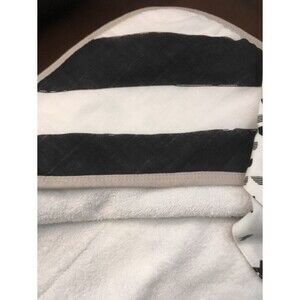 little unicorn striped hooded bath towel
